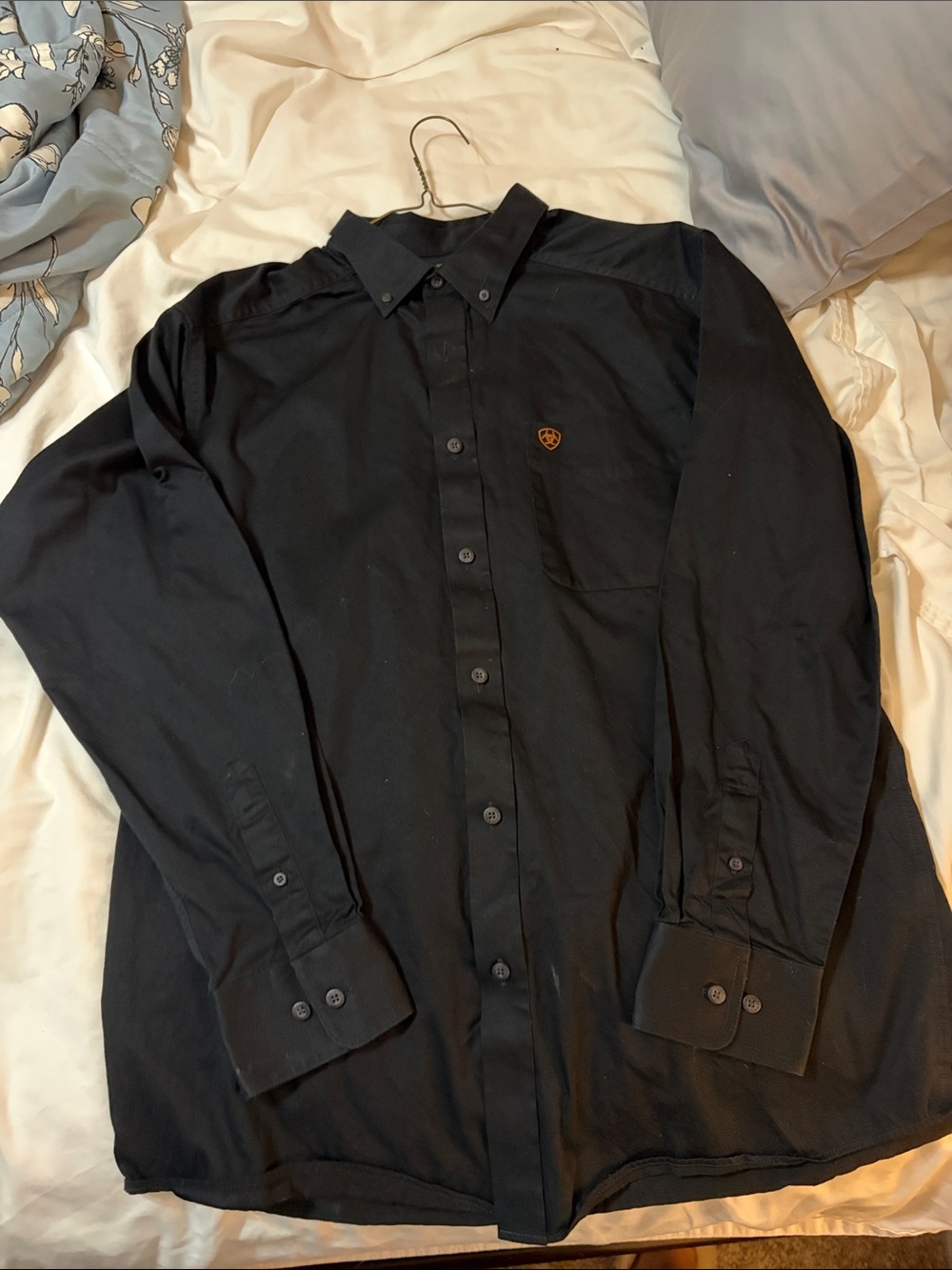 New WO tags Ariat Black western Long-Sleeve Button-Down Shirt